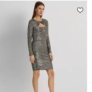 offer❤️Ralph Lauren New Women's Sequin Cocktail Dress